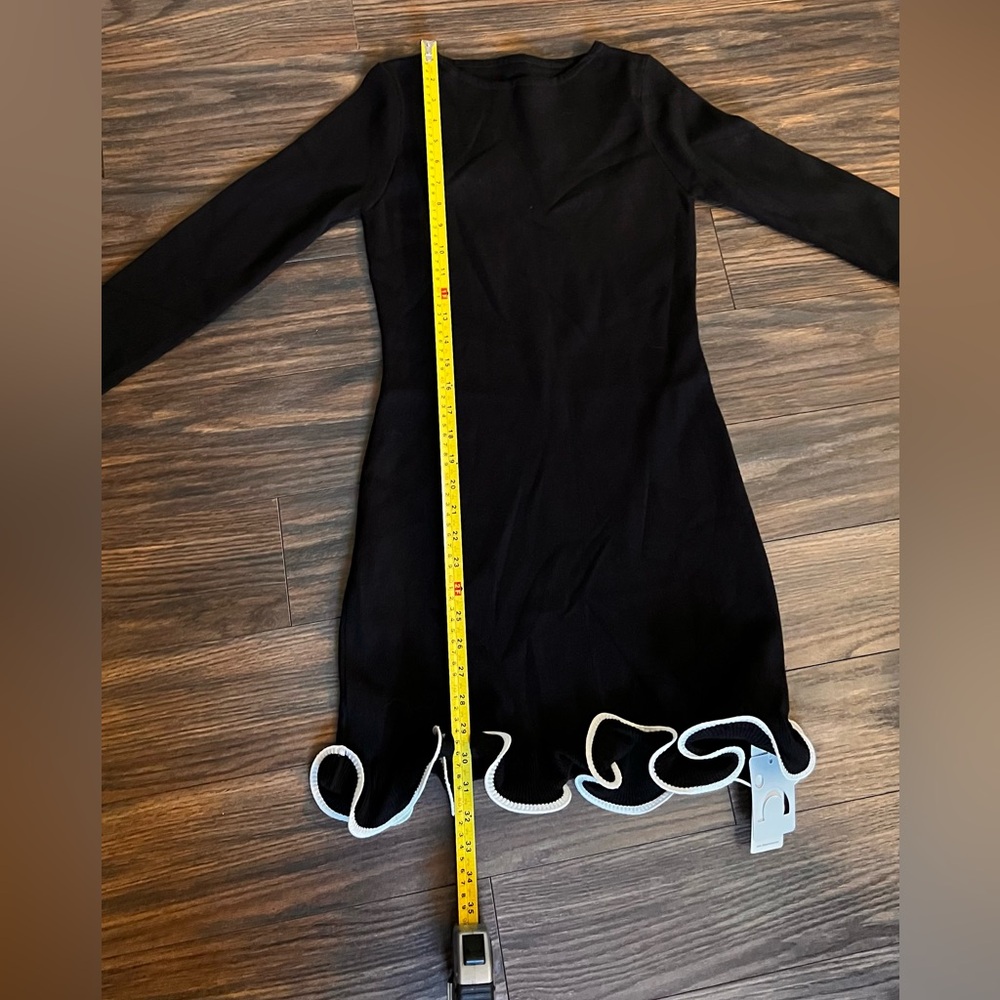 Commense Contrast Ruffle Slim Dress - Picture 6 of 8